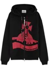 Vivienne Westwood Sunken Orb Zip Hoodie Cotton Black Xs Men In Black