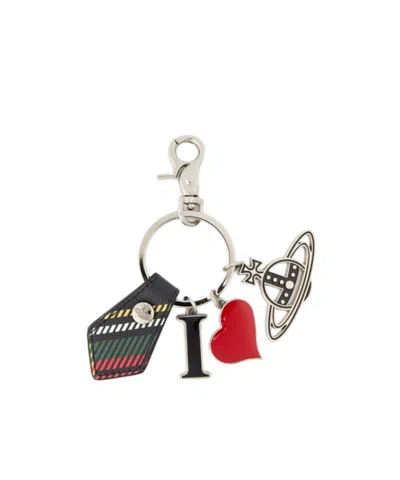 Vivienne Westwood Logo Keychain In Multi