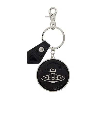 Vivienne Westwood Logo Keychain In Black