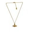 Vivienne Westwood Logo Logo Necklace In Yellow