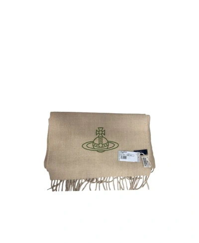 Vivienne Westwood Logo Logo Scarf In Nude