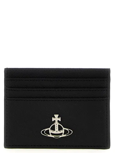 Vivienne Westwood Logo Metal Card Case In Black