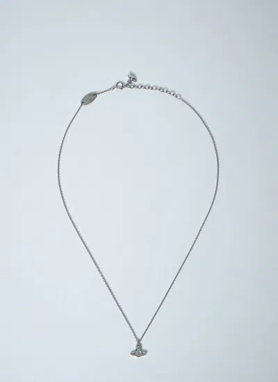 Vivienne Westwood Logo Motif Necklace In Silver