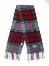 Vivienne Westwood Unisex Red Chunky Tartan Red Scarf In Multi