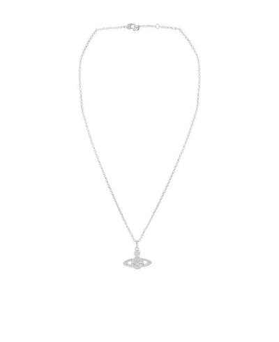 Vivienne Westwood Logo Pendant Necklace In White