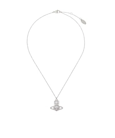 Vivienne Westwood Silver Suzie Pendant Necklace In P019 Platinum