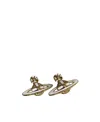 Vivienne Westwood Logo Pierced Earrings In Green