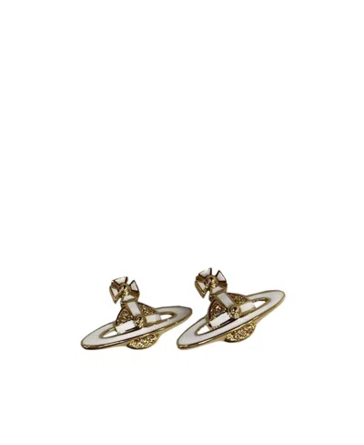 Vivienne Westwood Logo Pierced Earrings In Green