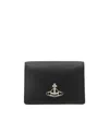Vivienne Westwood Logo-plaque Bi-fold Wallet In Black