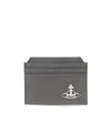 Vivienne Westwood Logo-plaque Cardholder In Gray