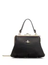 Vivienne Westwood Logo Plaque Chained Tote Bag In Black