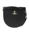 Vivienne Westwood Logo Plaque Cross Body Bag In Black