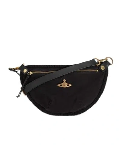 Vivienne Westwood Logo Plaque Crossbody Bag In Black