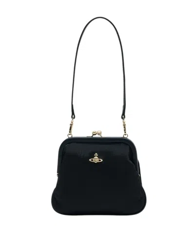 Vivienne Westwood Logo Plaque Mini Tote Bag In Black