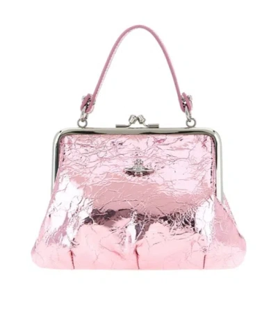 Vivienne Westwood Logo Plaque Purse Handbag In Pink