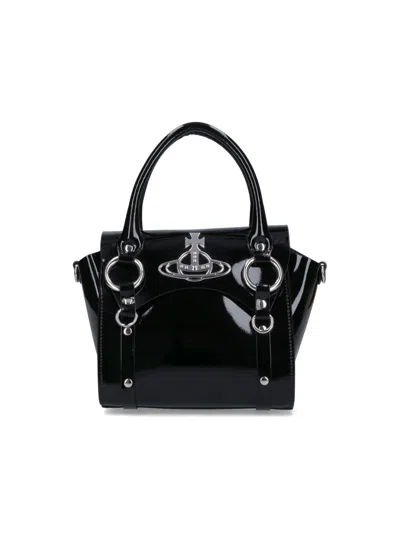 Vivienne Westwood Logo-plaque Tote Bag In Black