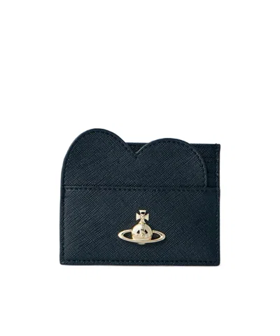 Vivienne Westwood Logo Plaque Wallet In Blue