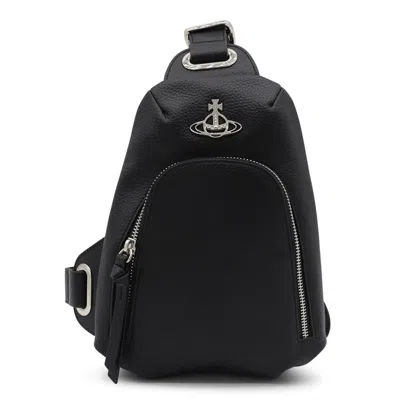 Vivienne Westwood Sling Cross Body Bag In Black