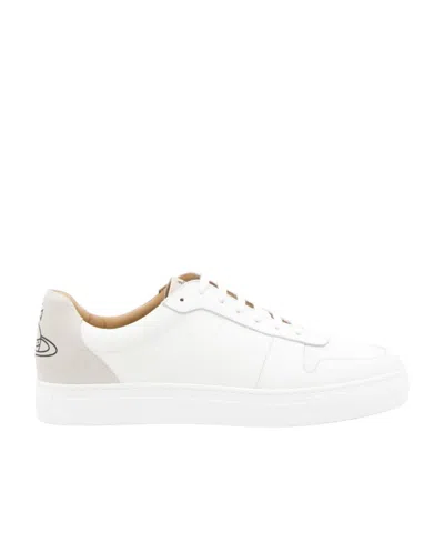 Vivienne Westwood Logo-print Calf Leather Sneakers In White