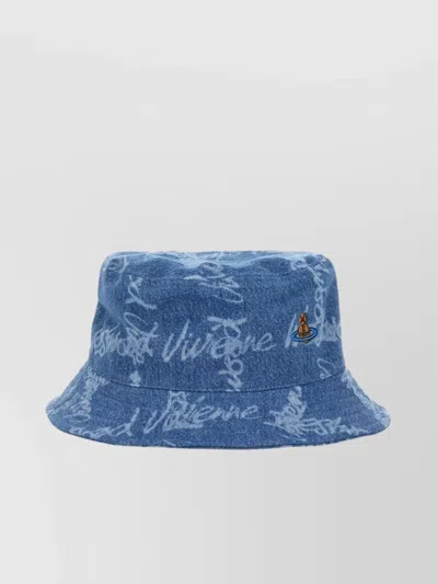 Vivienne Westwood Logo Print Denim Bucket Hat