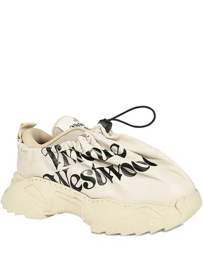Vivienne Westwood Logo-print Drawstring Sneakers In Neutral