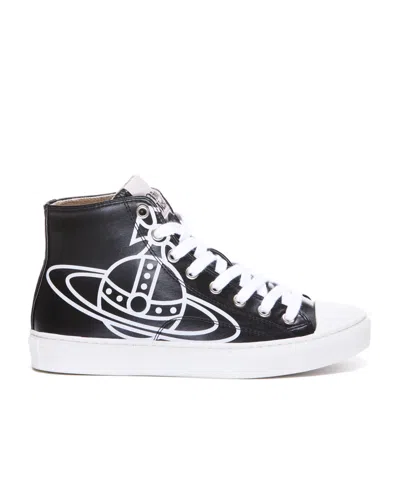 Vivienne Westwood Logo-print High-top Sneakers In White