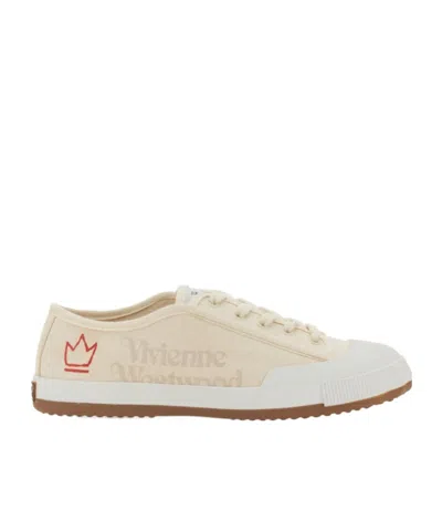 VIVIENNE WESTWOOD VIVIENNE WESTWOOD LOGO PRINTED LOW-TOP SNEAKERS