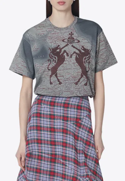 Vivienne Westwood Logo-print Short-sleeved T-shirt In Gray