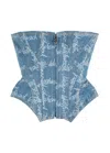 Vivienne Westwood Denim Cobrax Corset Laser Denim Vw-grid-blue 46 Women In Blue