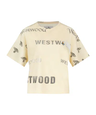 Vivienne Westwood Logo-printed Crewneck T-shirt In Brown
