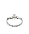 Vivienne Westwood Logo Ring In Gray