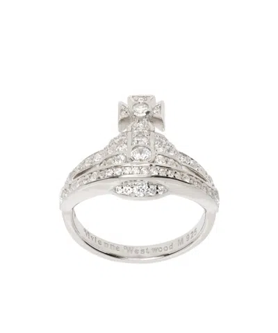 Vivienne Westwood Logo Ring In White
