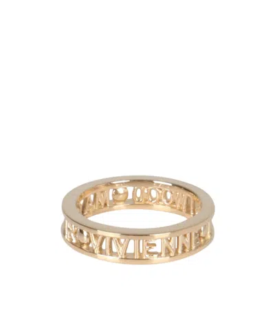 Vivienne Westwood Logo Ring In Yellow