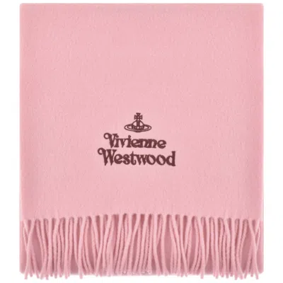 Vivienne Westwood Logo Scarf Pink