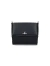 Vivienne Westwood Structured Shoulder Bag Adjustable Strap In Black