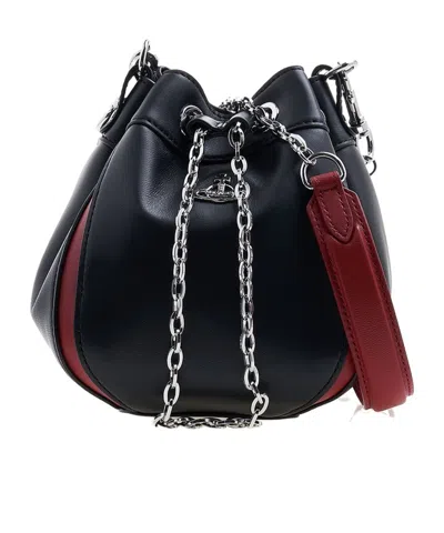 Vivienne Westwood Logo Shoulder Bag In Black