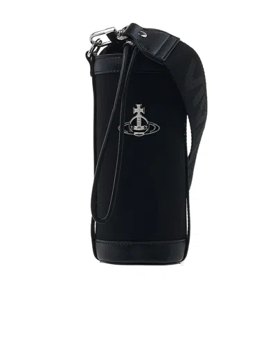 Vivienne Westwood Logo Shoulder Bag In Black