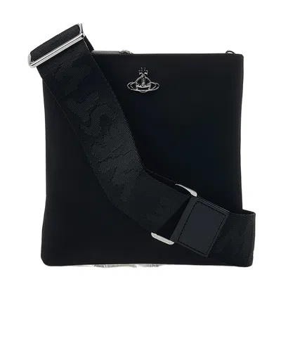 Vivienne Westwood Logo Shoulder Bag In Black
