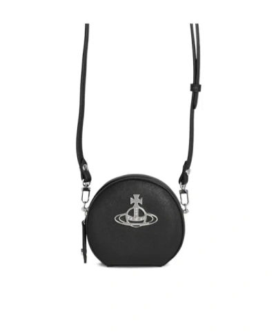 Vivienne Westwood Logo Shoulder Bag In Black