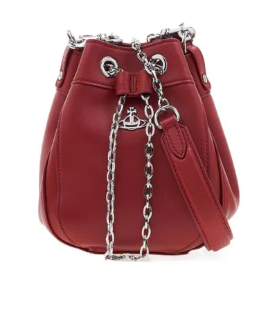 Vivienne Westwood Logo Shoulder Bag In Red