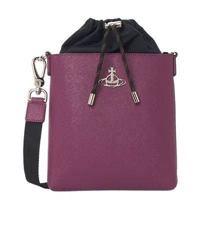 Vivienne Westwood Logo Shoulder Bag In Red
