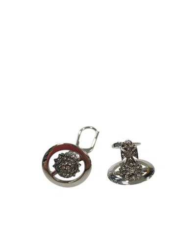 Vivienne Westwood Logo Spherical Earrings In Multicolor