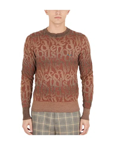 Vivienne Westwood 3d-detailing Knitted Jumper In Brown