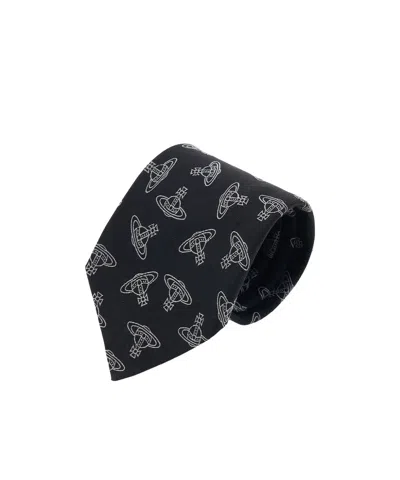 Vivienne Westwood Logo Tie In Black