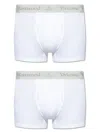 Vivienne Westwood Logo-waistband Cotton Boxers (pack Of Two) In White
