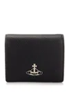 Vivienne Westwood Black Bi-fold Wallet With Logo Orb Black