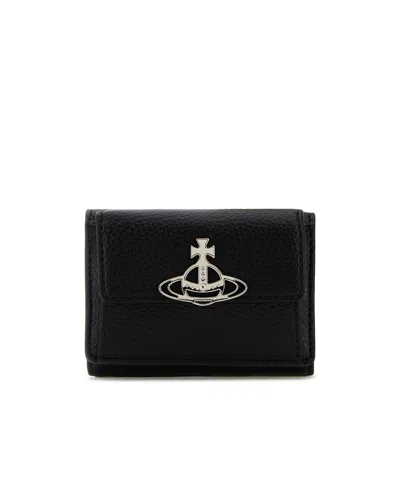 VIVIENNE WESTWOOD VIVIENNE WESTWOOD LOGO PLAQUE SMALL FLAP PURSE