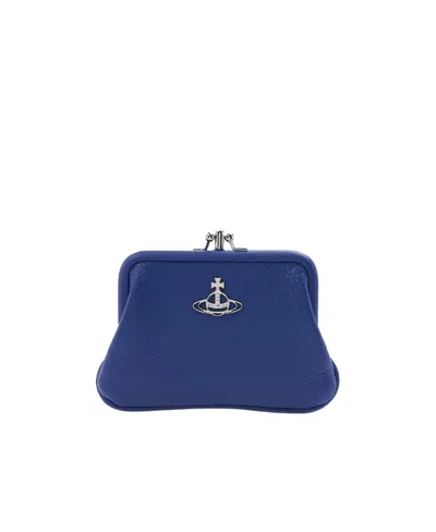 Vivienne Westwood Logo Wallet In Blue