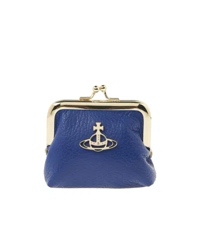 Vivienne Westwood Logo Wallet In Blue
