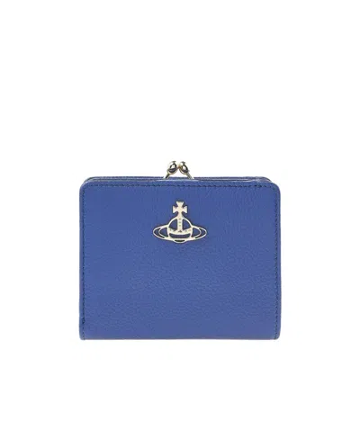 Vivienne Westwood Logo Wallet In Blue